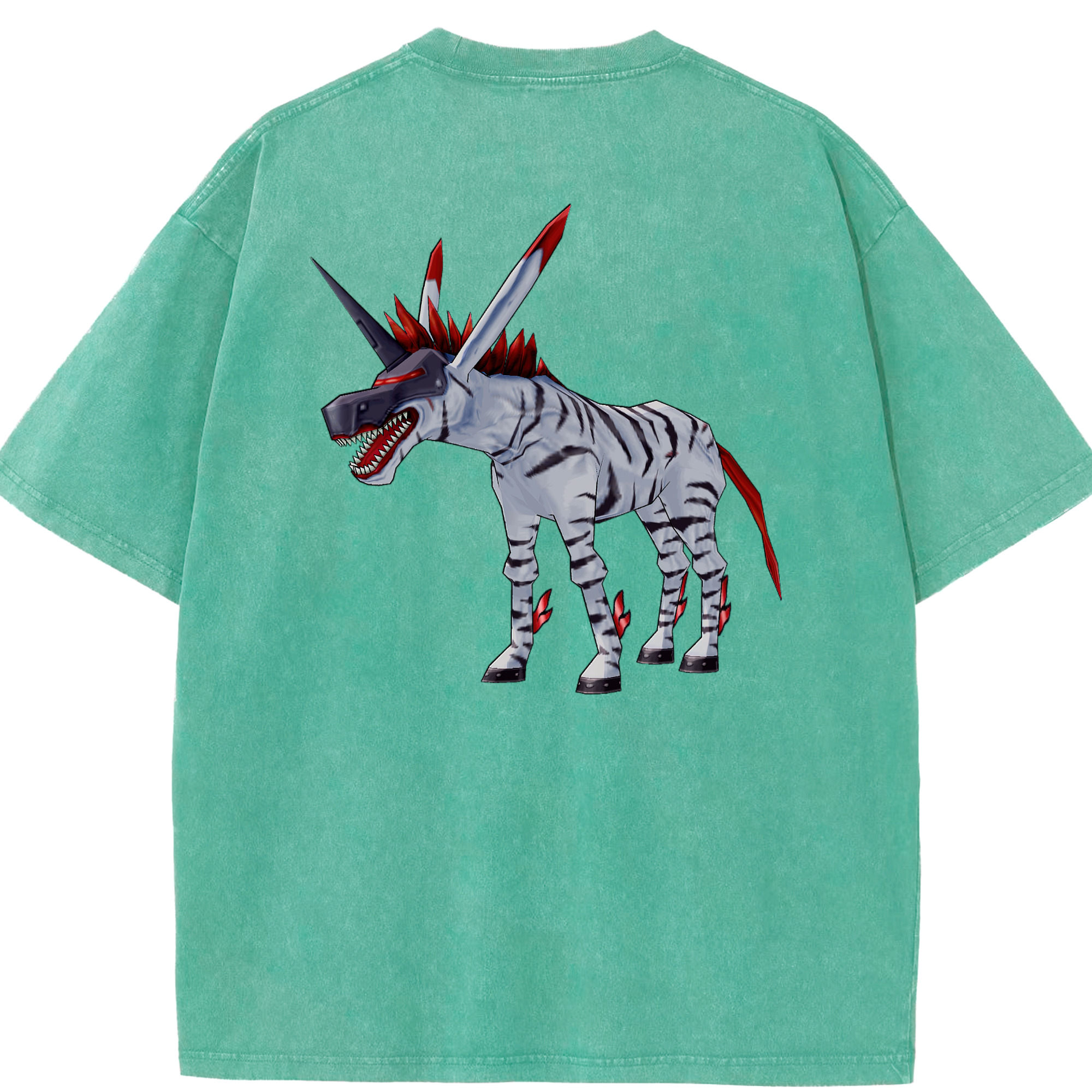 （画像用） Digimon デジタルモンスター/デジモン 綿100% ヴィンテージ風 半袖Tシャツ（背面プリント）